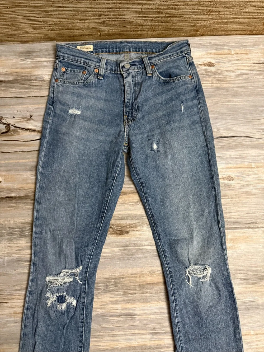 Levi’s Jeans Men’s 30x34 511 Slim Fit Gimmie More Blue Distressed